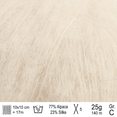 Strikkekit Colorful Walk bluse i Fabel og Brushed Alpaca Silk fra DROPS
