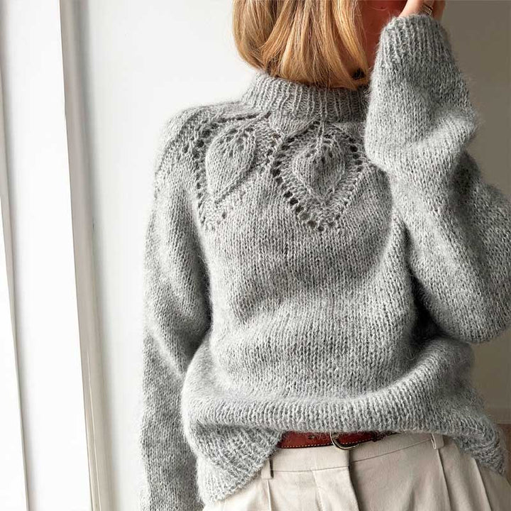 Strikkekit Dahlia Sweater fra Le Knit i Tynd Silk Mohair og Sunday garn