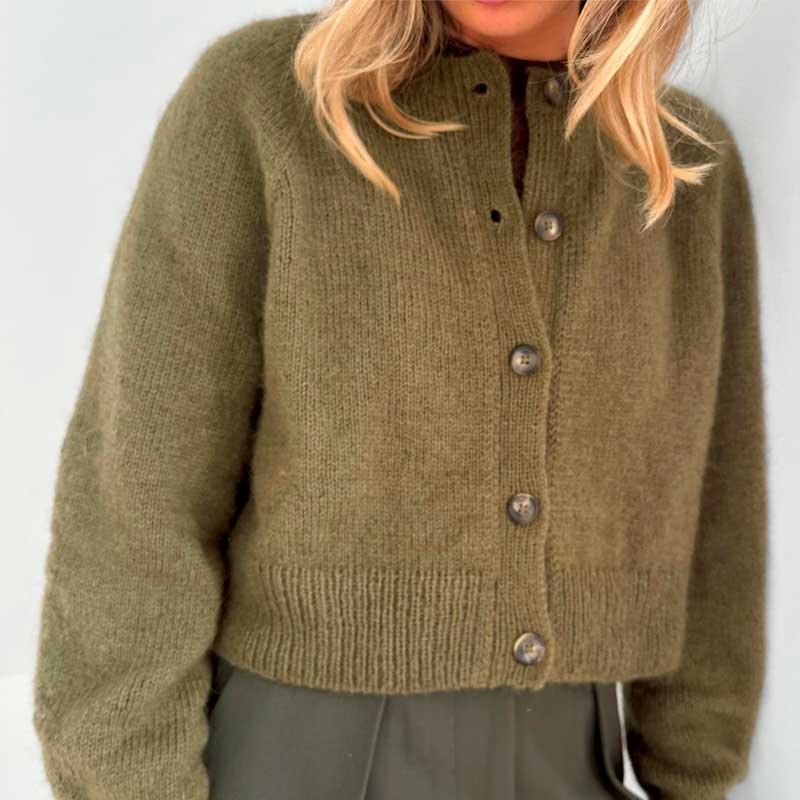 Strikkekit Darcy Cardigan fra Le knit i Sunday og Tynd Silk Mohair
