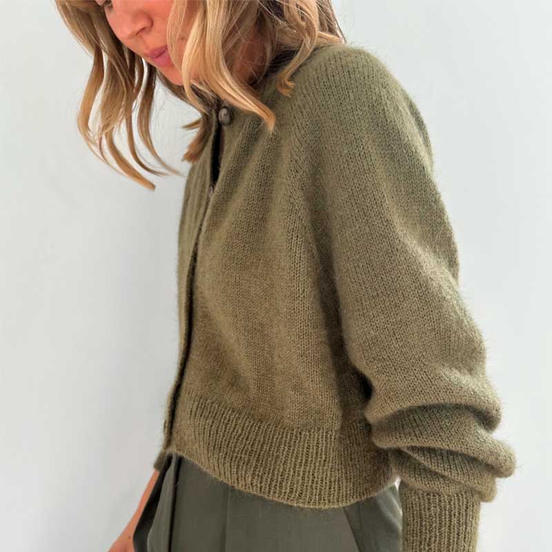 Strikkekit Darcy Cardigan fra Le knit i Sunday og Tynd Silk Mohair