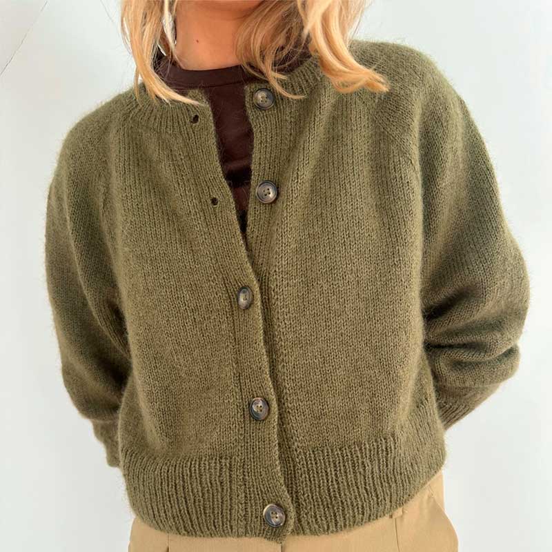 Strikkekit Darcy Cardigan fra Le knit i Sunday og Tynd Silk Mohair