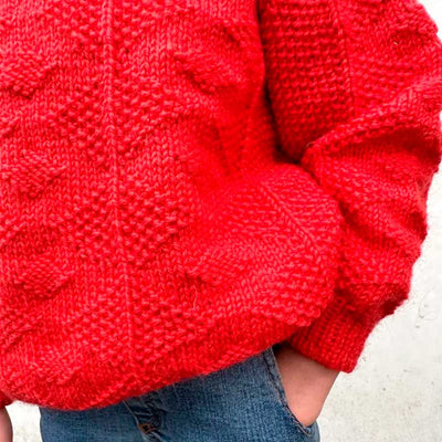 Strikkekit Esther Sweater Junior i Peer Gynt garn - KreStoffer