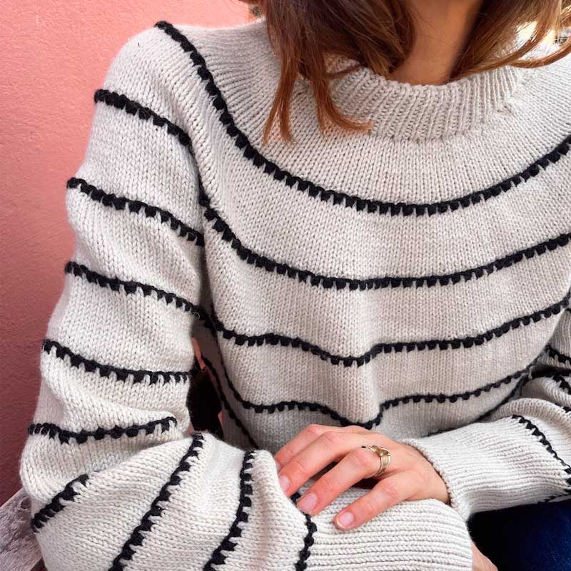 Strikkekit Festival Sweater fra PetiteKnit i Double Sunday