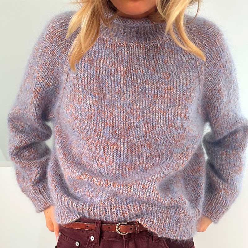 Strikkekit Foundation Sweater fra Le Knit i Mohair garn