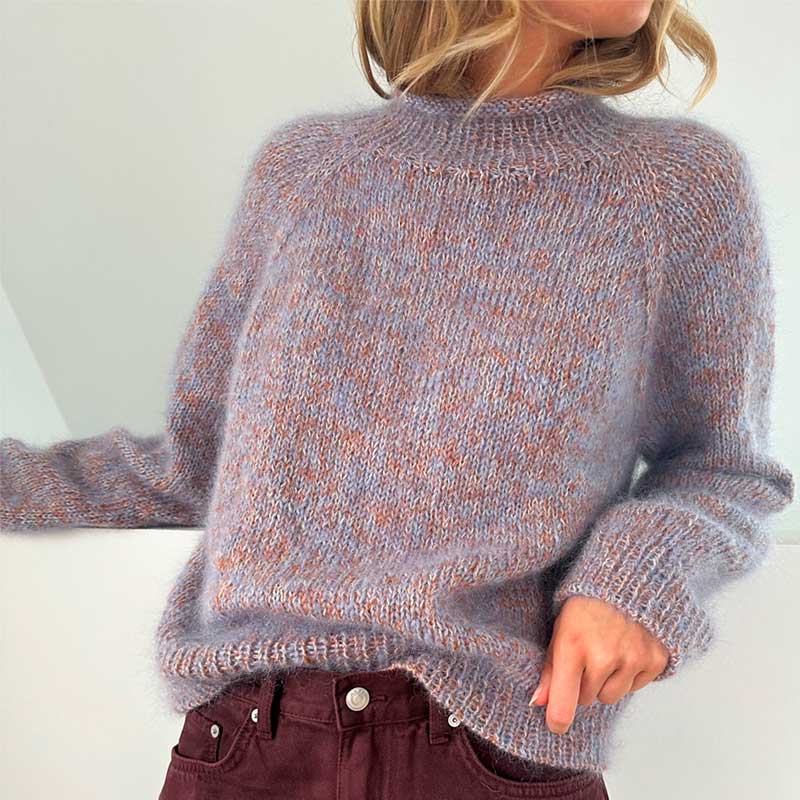 Strikkekit Foundation Sweater fra Le Knit i Mohair garn - KreStoffer