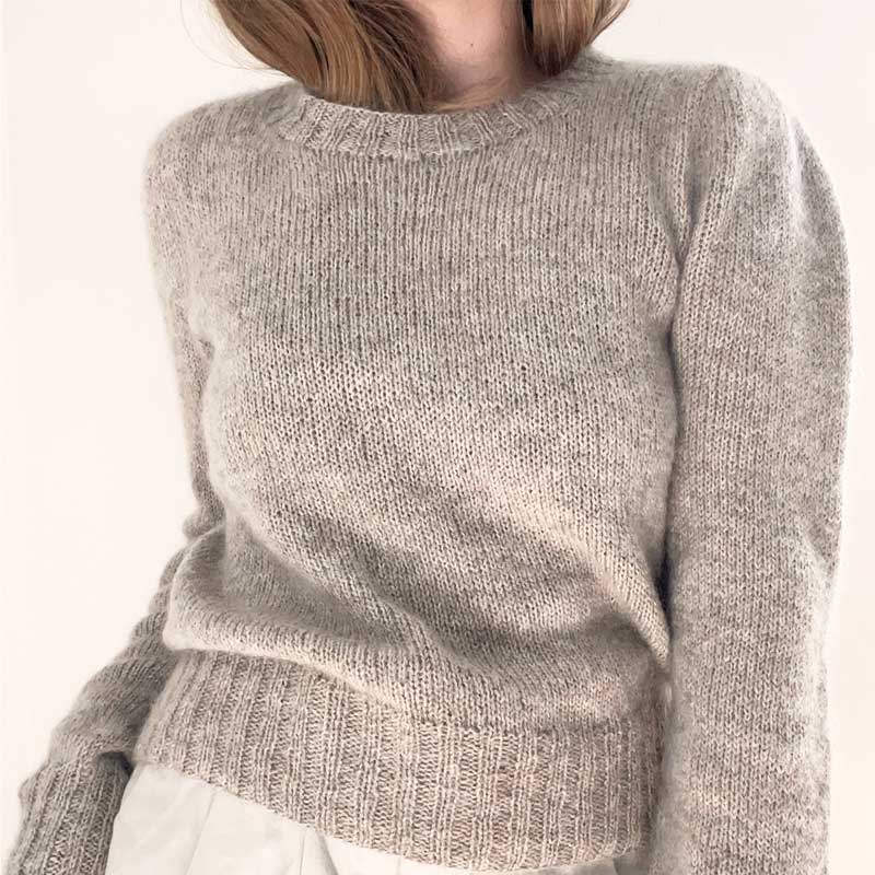 Strikkekit Gabi blusen fra Le Knit i Sunday og Tynd Silk Mohair
