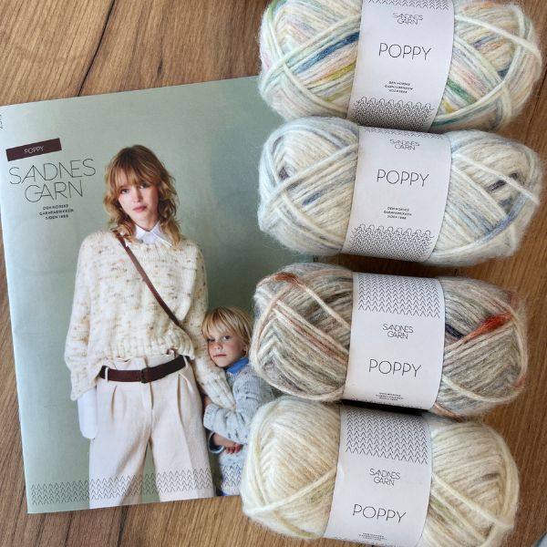 Strikkekit Hadley Genser i Poppy fra Sandnes Garn
