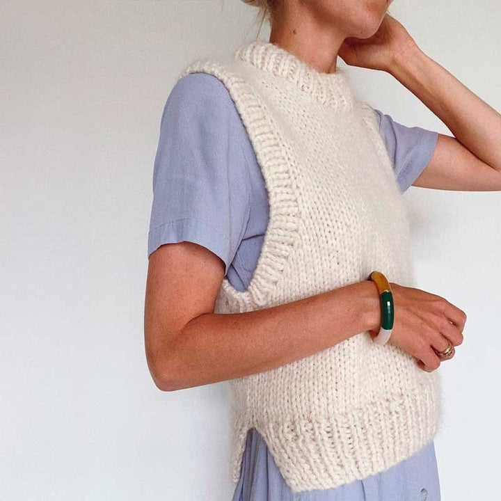 Strikkekit Holiday Slipover fra PetiteKnit i KOS og Tynd Silk Mohair