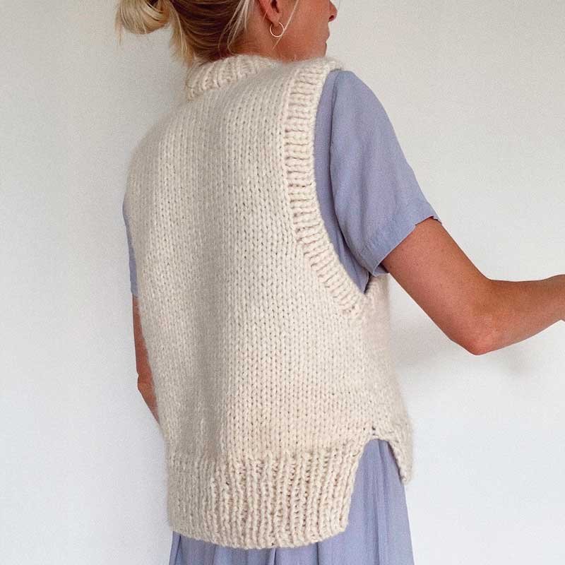 Strikkekit Holiday Slipover fra PetiteKnit i KOS og Tynd Silk Mohair