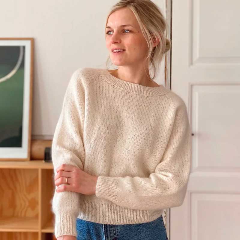 Strikkekit Ingen Dikkedarer sweater i Sunday &amp; Tynd Silk Mohair