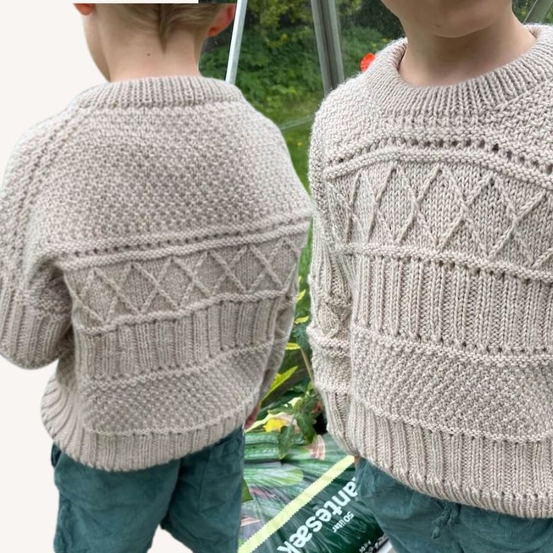 Strikkekit Ingrid Sweater Junior i Peer Gynt garn