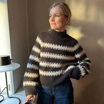 Strikkekit Key Sweater fra PetiteKnit i Peer Gynt og Alpakka Følgetråd - KreStoffer