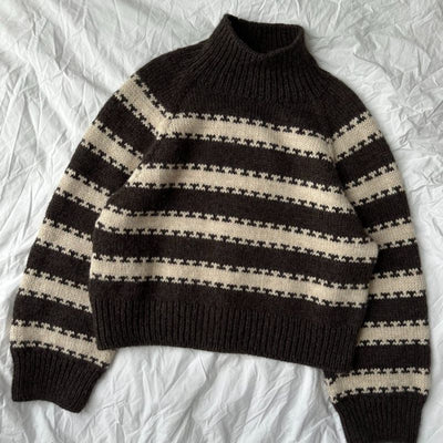 Strikkekit Key Sweater fra PetiteKnit i Peer Gynt og Alpakka Følgetråd - KreStoffer