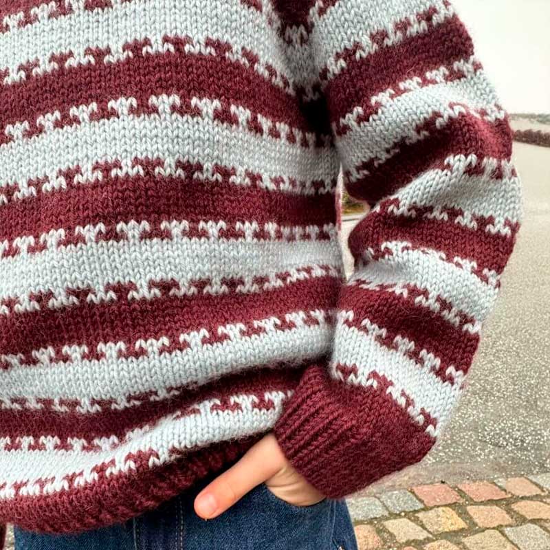 Strikkekit Key Sweater Junior fra PetiteKnit i Double Sunday
