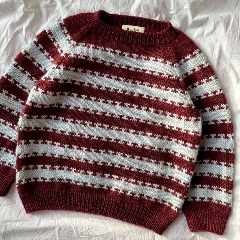 Strikkekit Key Sweater Junior fra PetiteKnit i Double Sunday