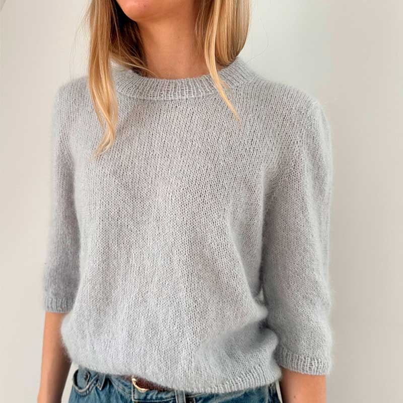 Strikkekit Maria Blouse fra Le Knit i Alpakka Følgetråd og Tynd Silk Mohair
