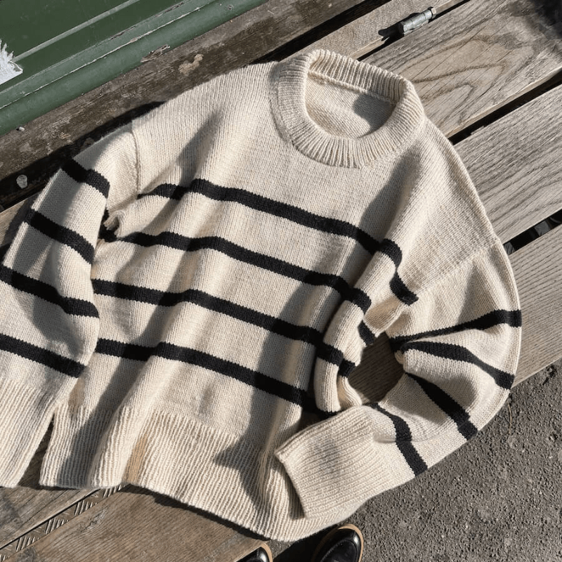 Strikkekit Marseille Sweater fra PetiteKnit i Double Sunday