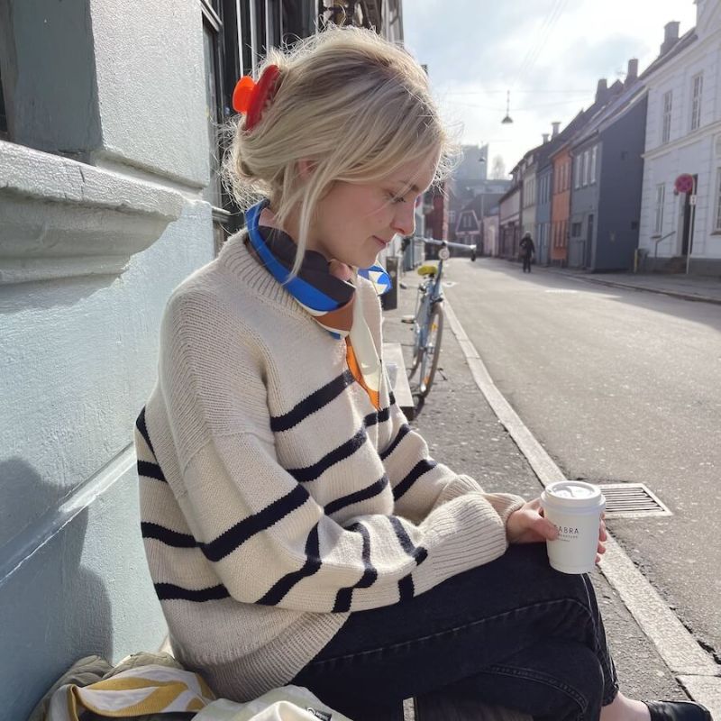Strikkekit Marseille Sweater fra PetiteKnit i Double Sunday