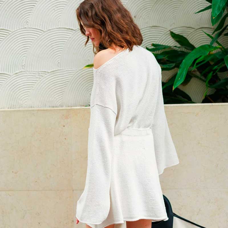 Strikkekit 2404-8a, Milly sweater i Line garn fra Sandnes garn (Inkl. gratis opskrift) - KreStoffer