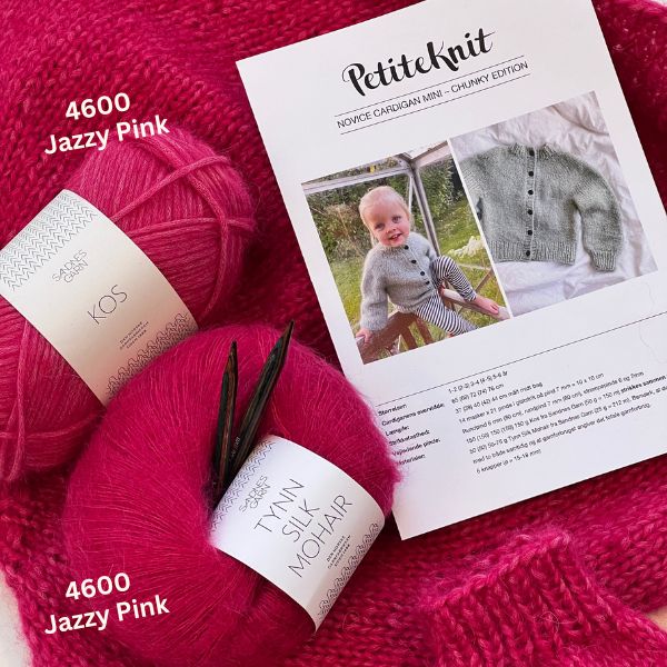 Strikkekit Novice Cardigan Mini Chunky Edition fra PetiteKnit - KreStoffer