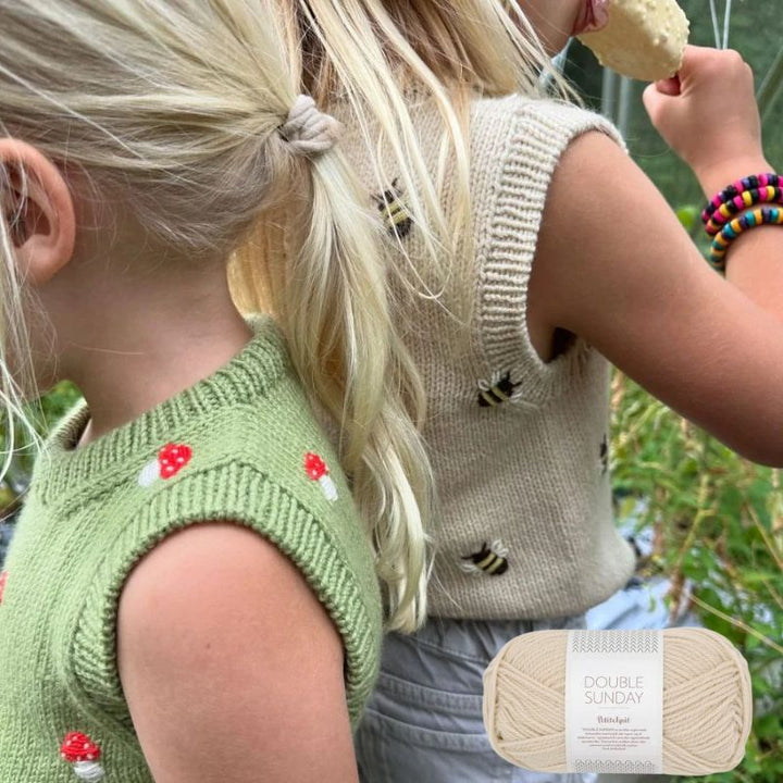 Strikkekit Novice Slipover Junior fra PetiteKnit i Double Sunday
