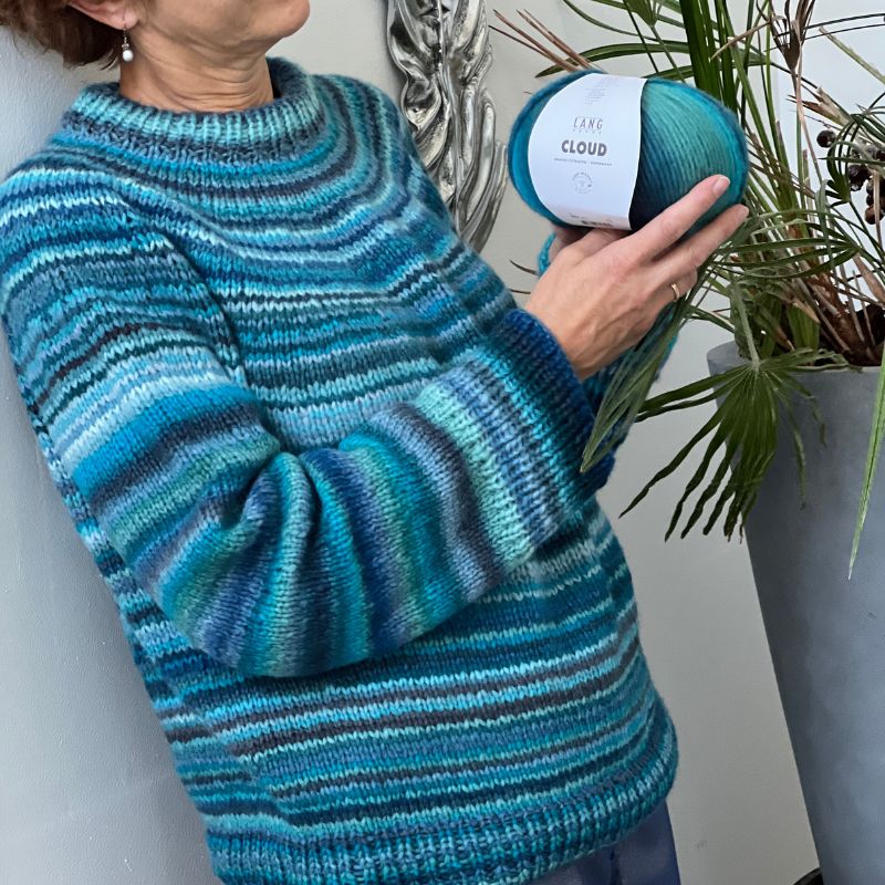 Strikkekit Novice Sweater Chunky Edition fra PetiteKnit i Cloud garn - KreStoffer