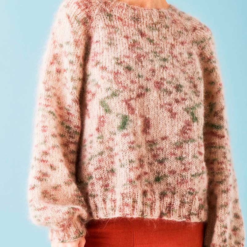 Strikkekit Raglansweater i Bella Color by Permin