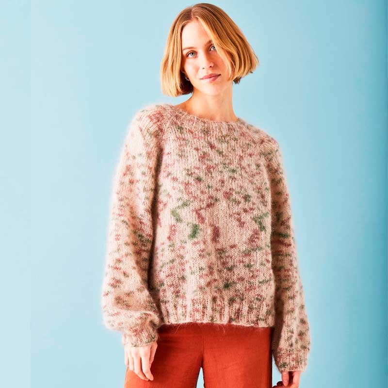 Strikkekit Raglansweater i Bella Color by Permin