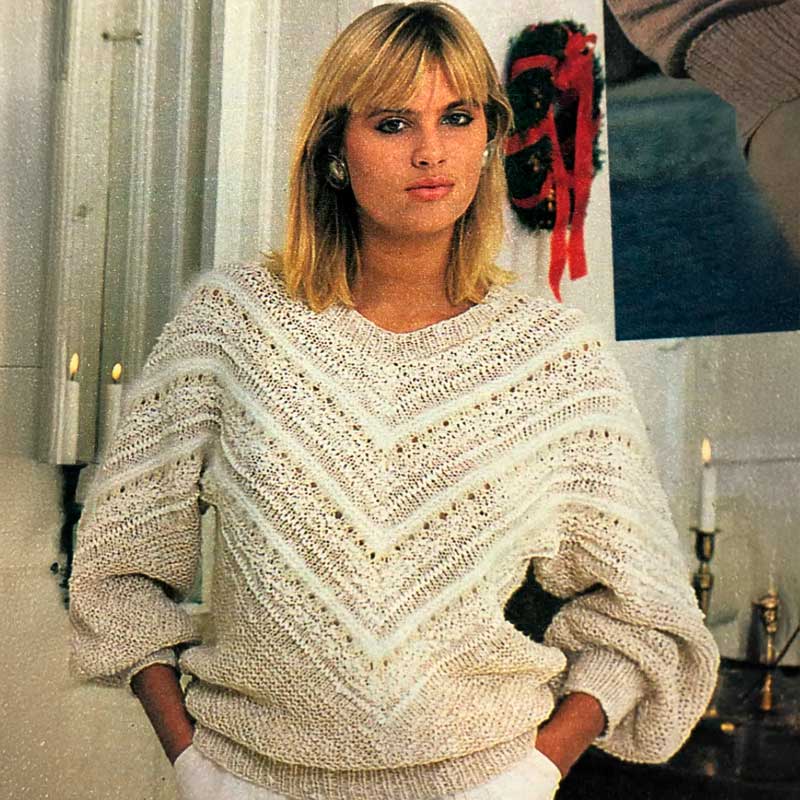 Retro strikbluse - Hendes verden - Alt for damerne