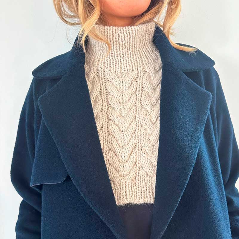 Strikkekit Siri Neck fra Le Knit i Poppy garn - KreStoffer