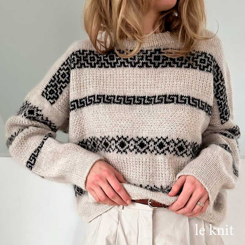 Strikkekit Terracotta Sweater fra Le Knit i Sandnes garn