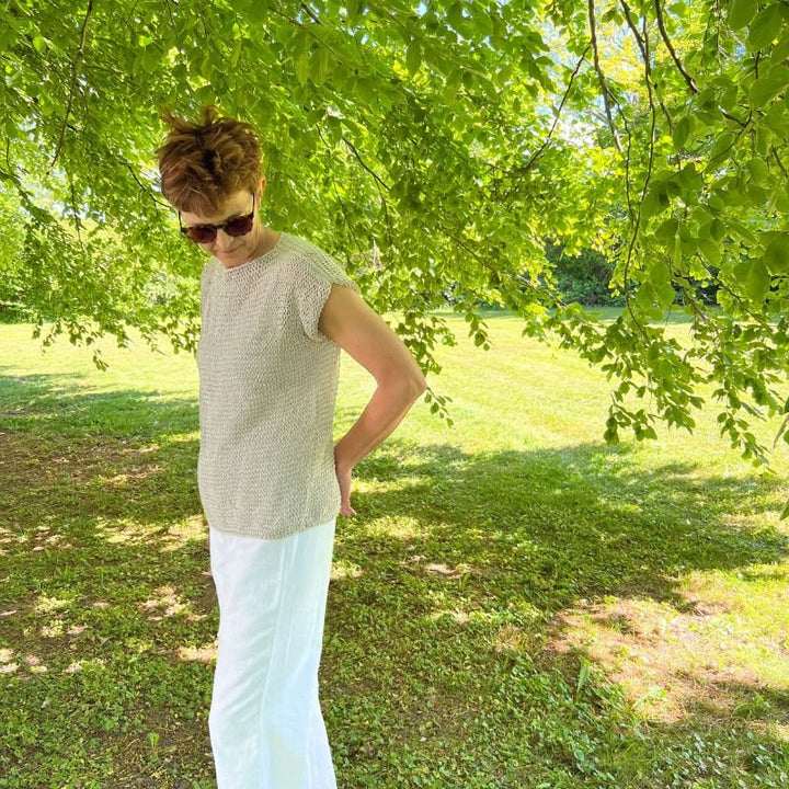 Strikkekit Top med lange masker i Line garn inkl. gratis opskrift