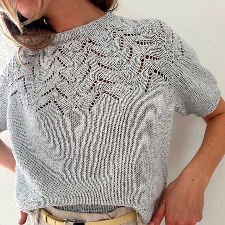Strikkekit Tulipan Tee fra Le Knit i Line garn