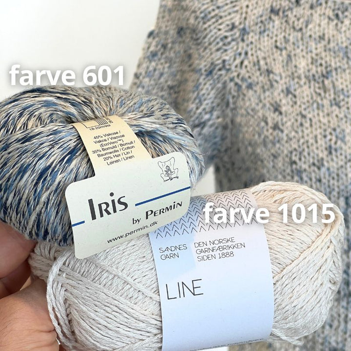 Strikkekit Wave Tee fra PetiteKnit i Iris og Line garn
