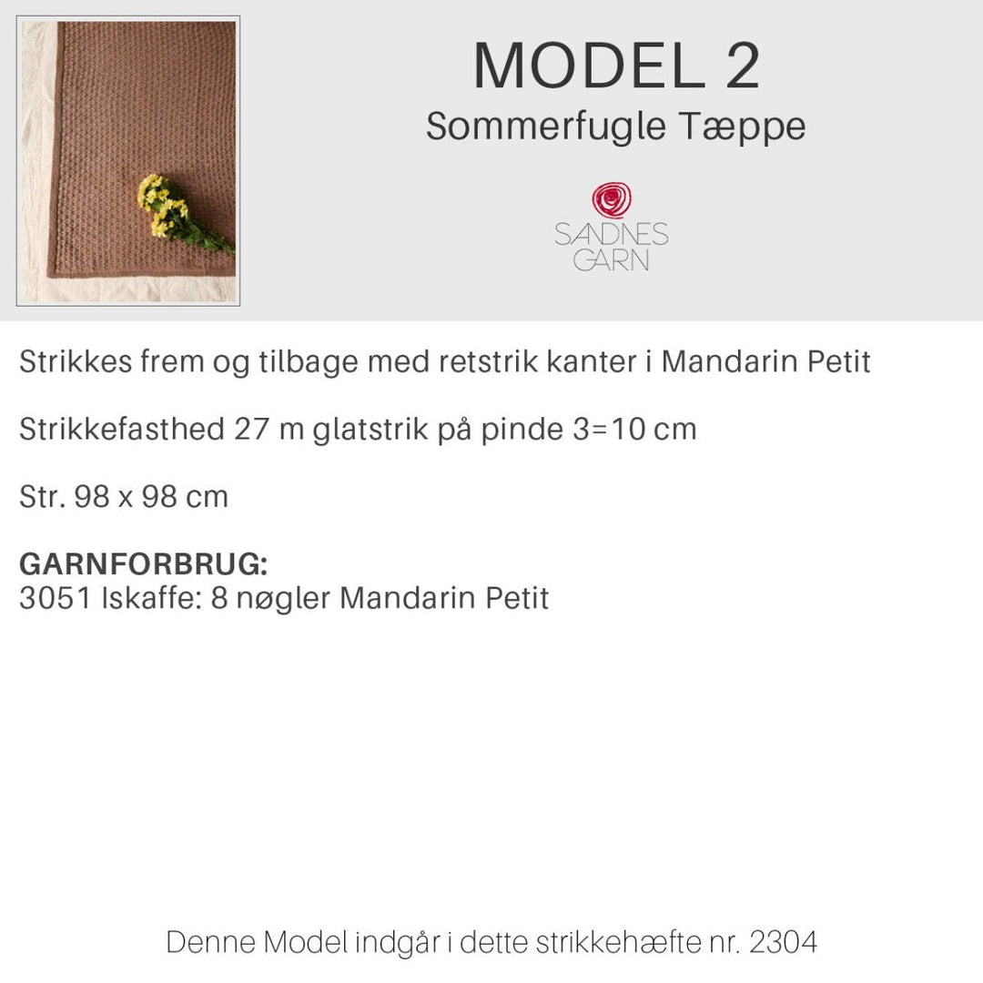 Strikkeopskrifter 2304 fra Sandnes Garn Forår og sommer baby HÆFTE 2304-2