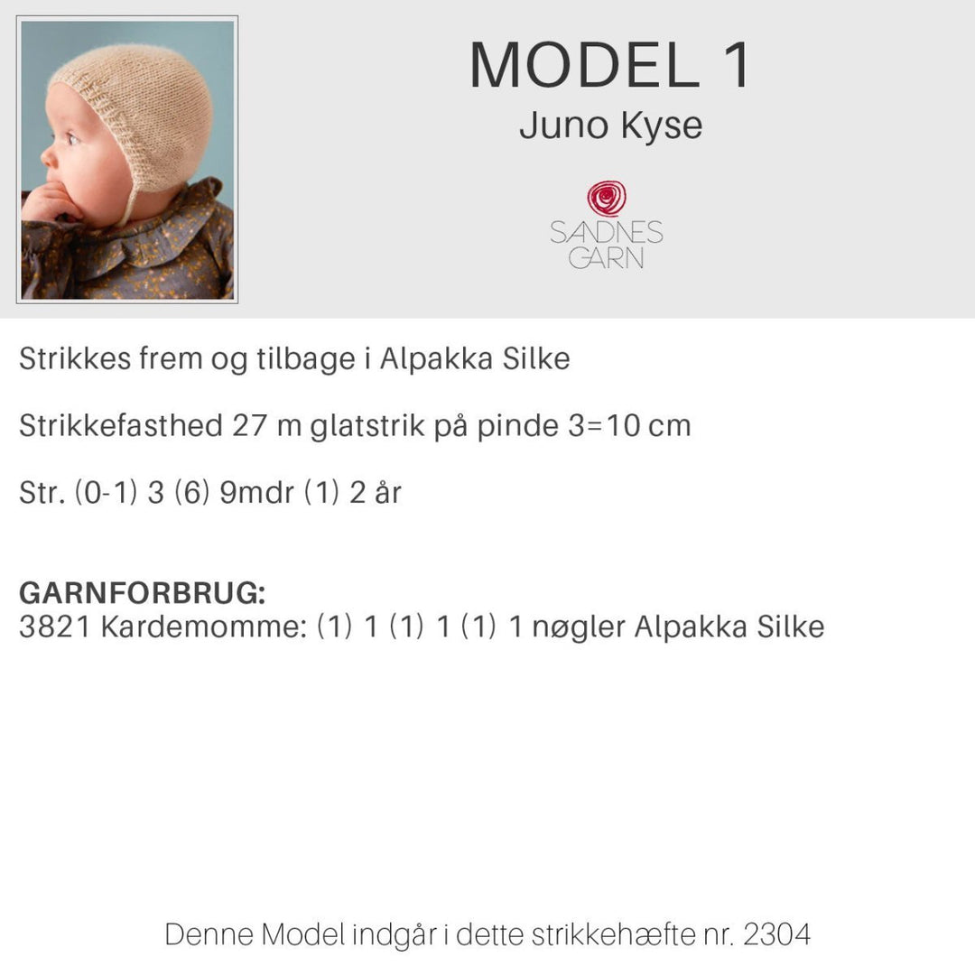 Strikkeopskrifter 2304 fra Sandnes Garn Forår og sommer baby HÆFTE 2304-1