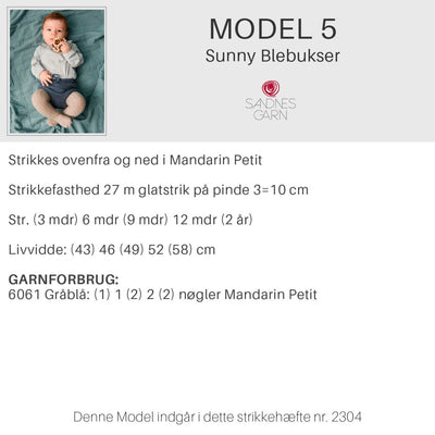 Strikkeopskrifter 2304 fra Sandnes Garn, Forår og sommer baby - KreStoffer