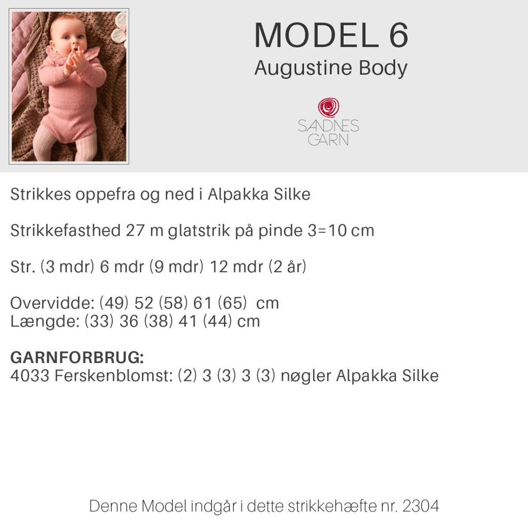 Strikkeopskrifter 2304 fra Sandnes Garn Forår og sommer baby HÆFTE 2304-6