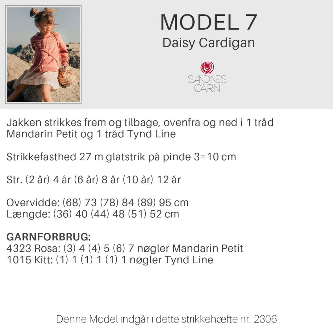 Strikkeopskrifter 2306 fra Sandnes Garn Sommer Barn HÆFTE 2306-7