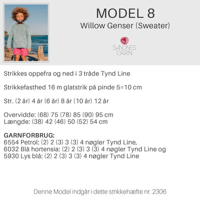 Strikkeopskrifter 2306 fra Sandnes Garn, Sommer Barn - KreStoffer