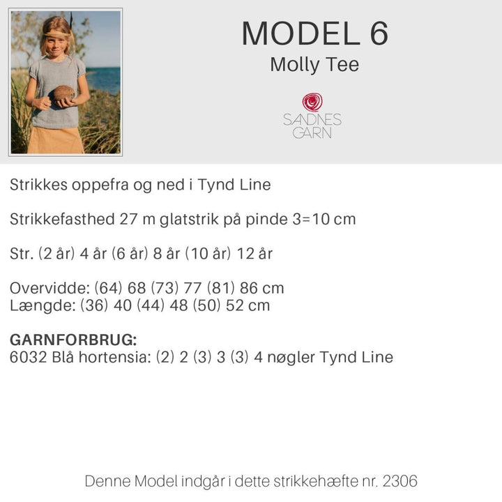 Strikkeopskrifter 2306 fra Sandnes Garn Sommer Barn HÆFTE 2306-6