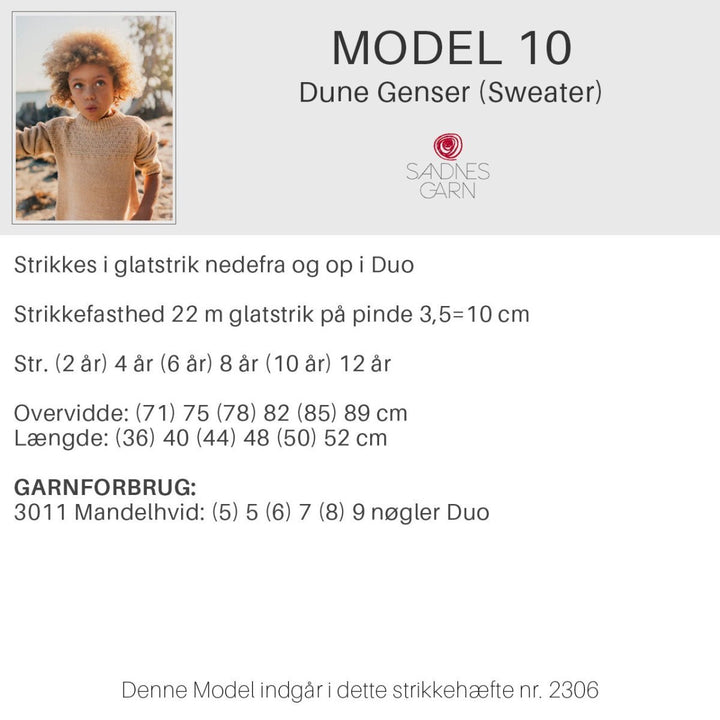 Strikkeopskrifter 2306 fra Sandnes Garn Sommer Barn HÆFTE 2306-10