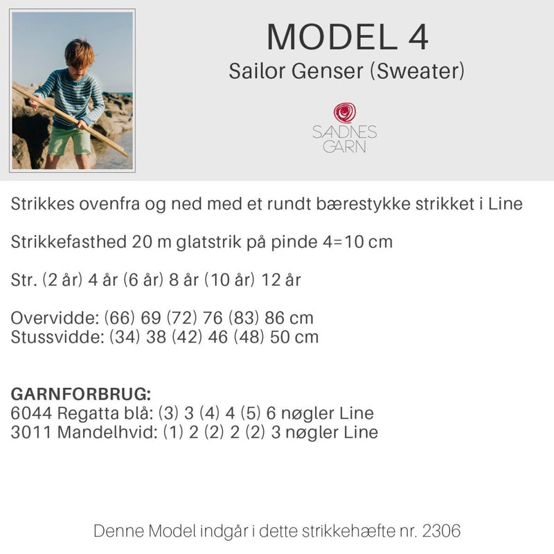 Strikkeopskrifter 2306 fra Sandnes Garn, Sommer Barn - KreStoffer
