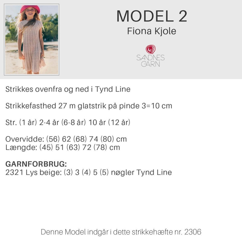Strikkeopskrifter 2306 fra Sandnes Garn, Sommer Barn - KreStoffer