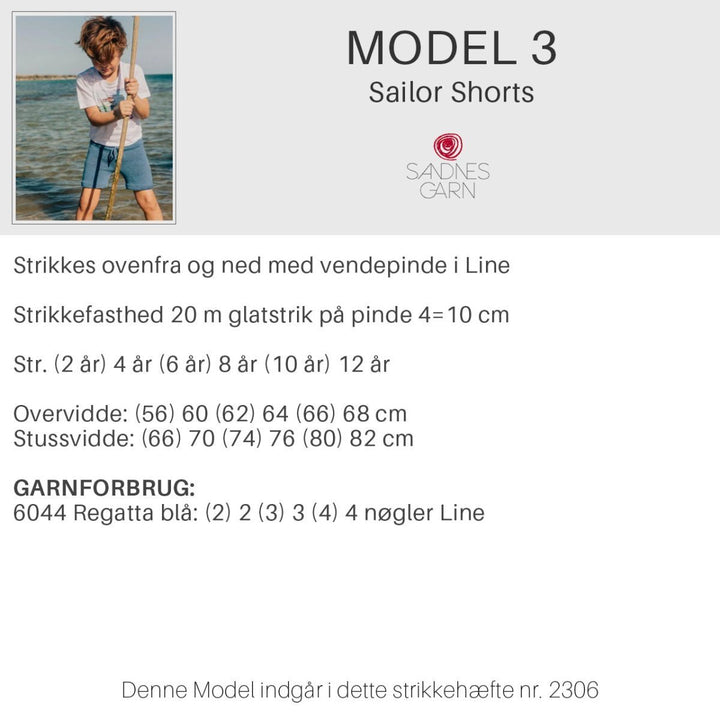 Strikkeopskrifter 2306 fra Sandnes Garn Sommer Barn HÆFTE 2306-3