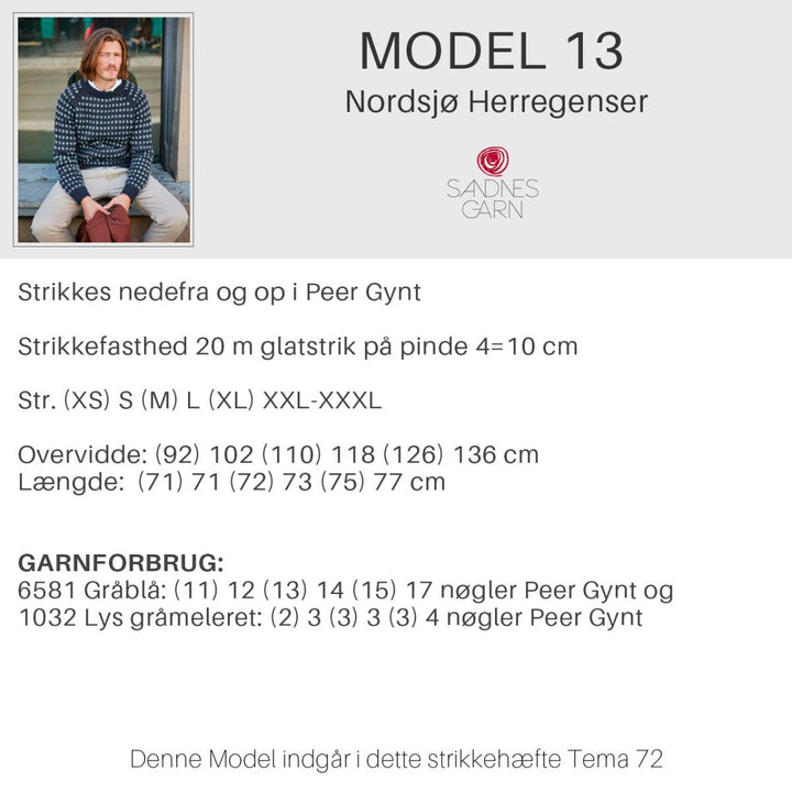 Strikkeopskrifter Tema 72 fra Sandnes Garn Norske ikoner HÆFTE 72-13