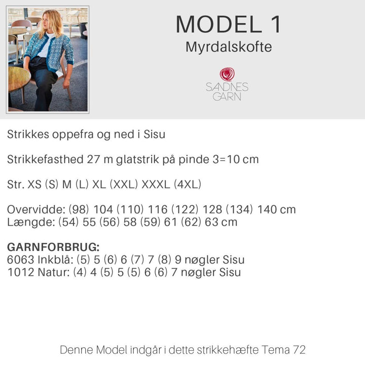 Strikkeopskrifter Tema 72 fra Sandnes Garn Norske ikoner HÆFTE 72-1