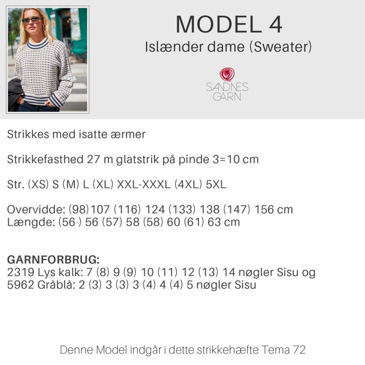 Strikkeopskrifter Tema 72 fra Sandnes Garn Norske ikoner HÆFTE 72-4