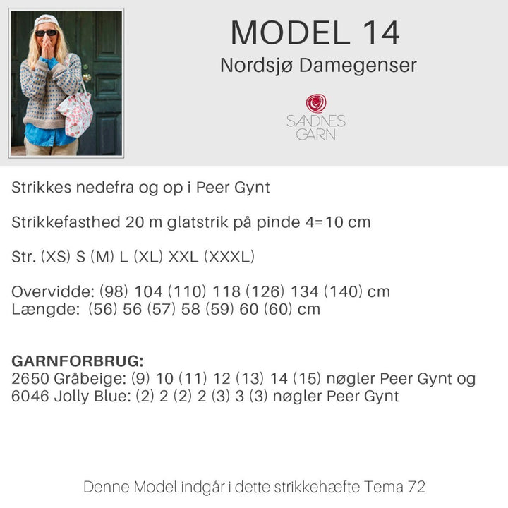 Strikkeopskrifter Tema 72 fra Sandnes Garn Norske ikoner HÆFTE 72-14