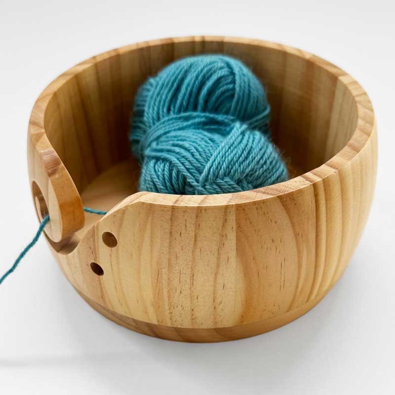 Strikkeskål lys bambus ll - KreStoffer